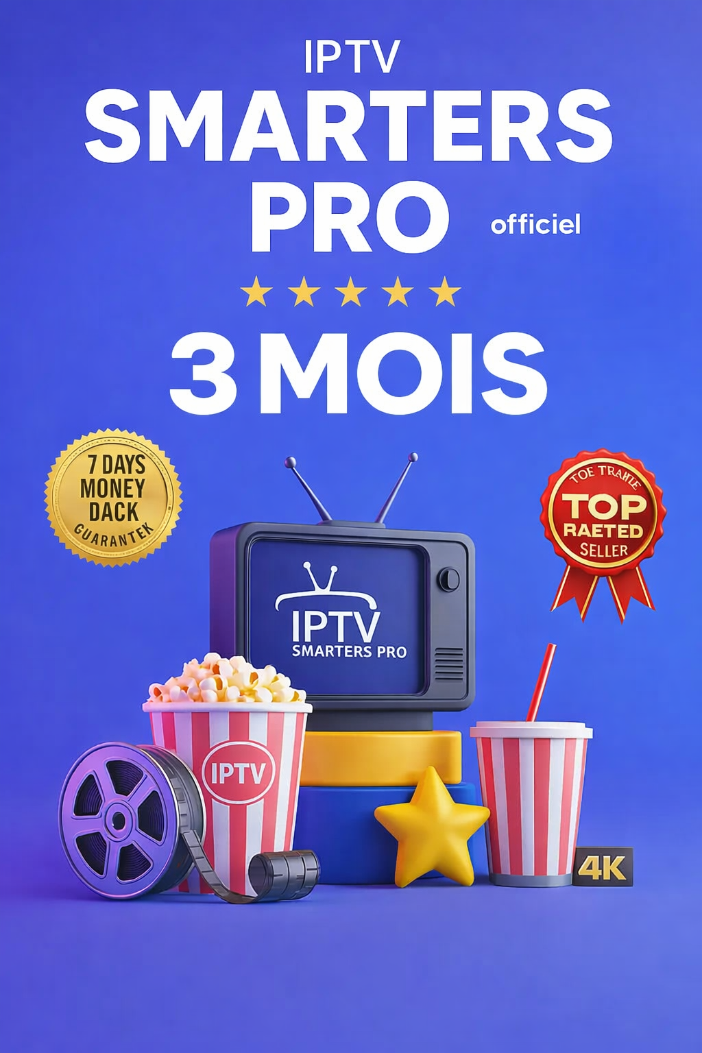 Code Smarters Pro IPTV 3 mois Android / M3u / Smart TV