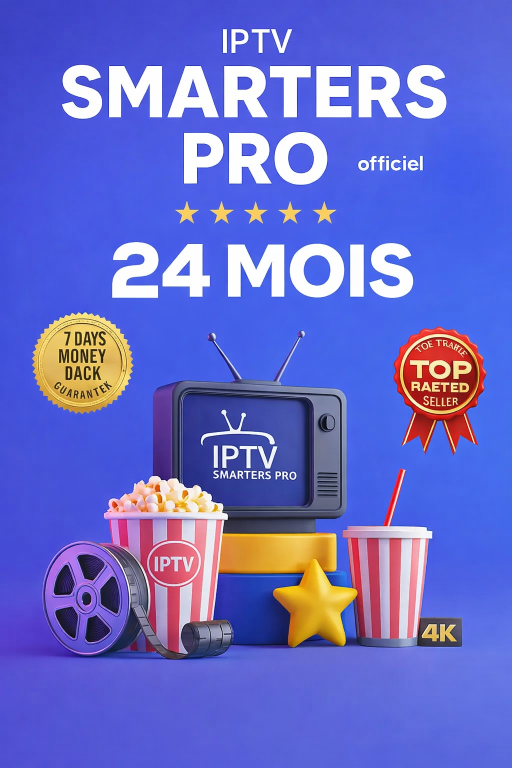 Code Smarters Pro IPTV 24 mois Android / M3u / Smart TV