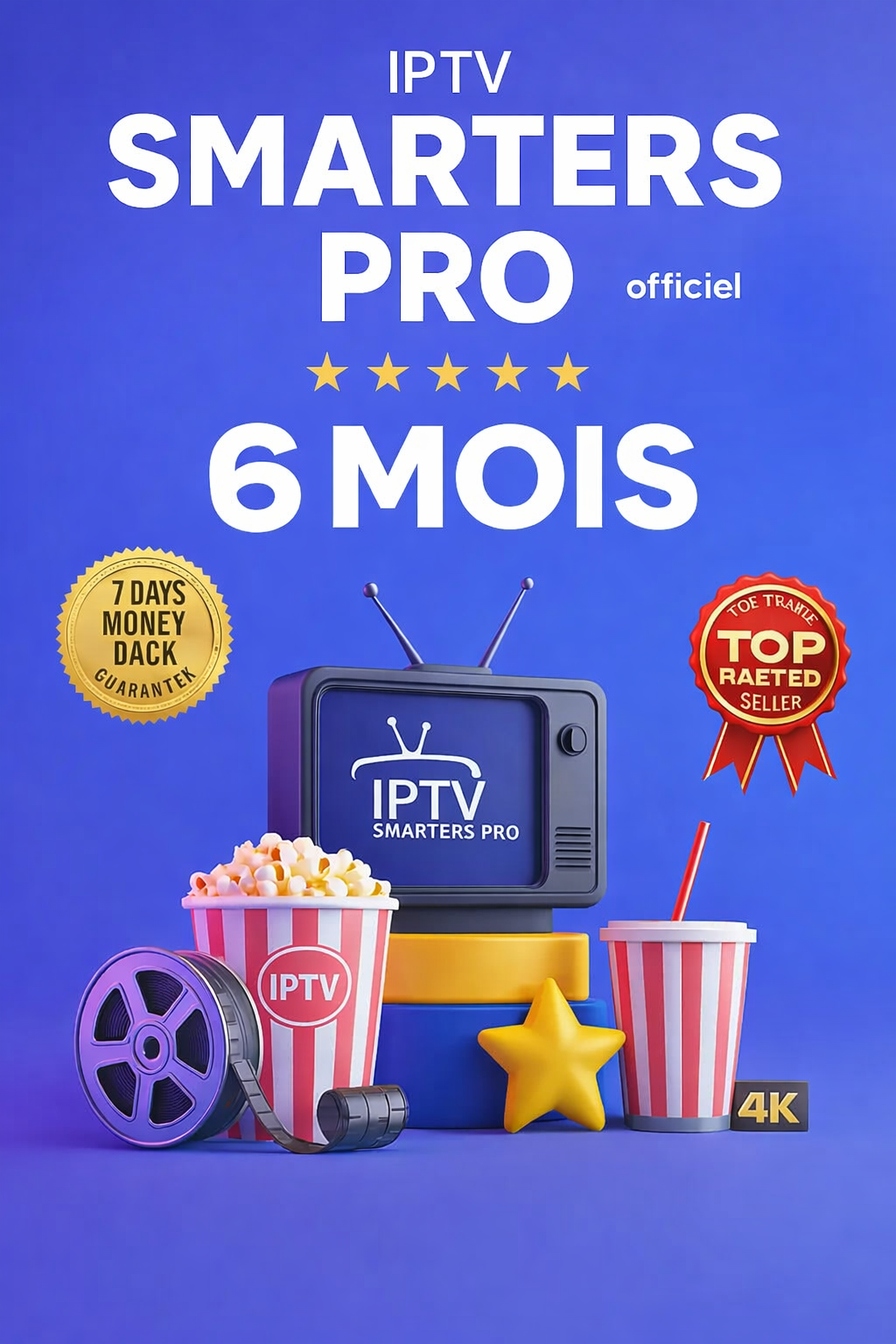 Code Smarters Pro IPTV 6 mois Android / M3u / Smart TV