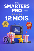 Code Smarters Pro IPTV 12 mois Android / M3u / Smart TV