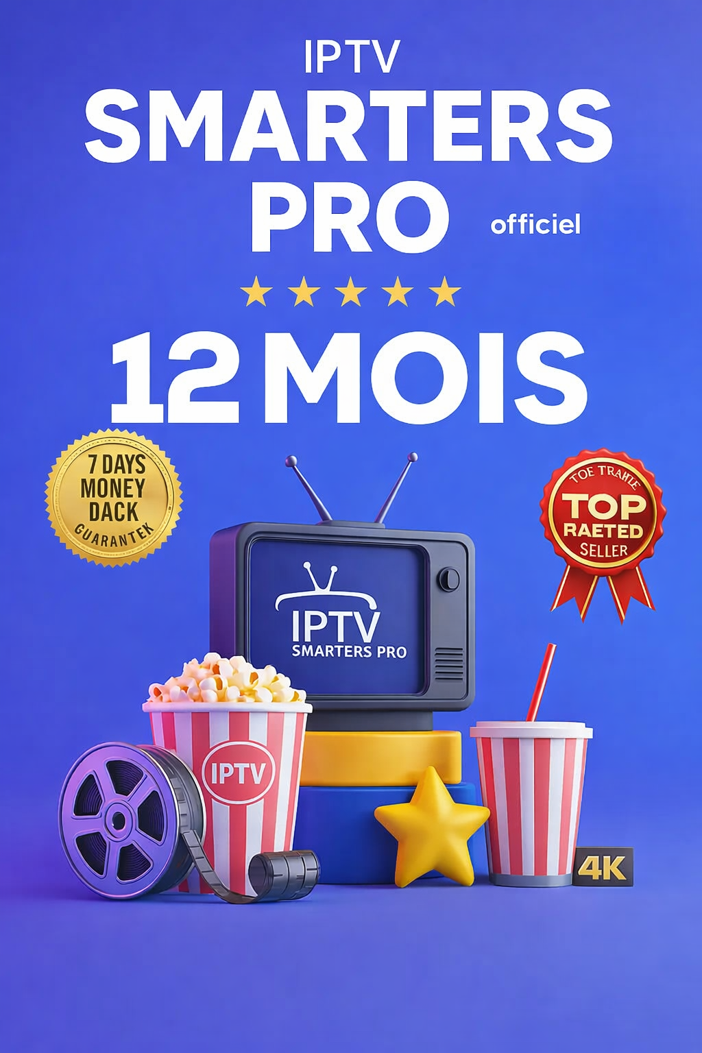 Code Smarters Pro IPTV 12 mois Android / M3u / Smart TV